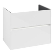 V&B Waschtischunterschrank Collaro 76,1x61x48cm, WT mi, LED 5,5W, glo wh.