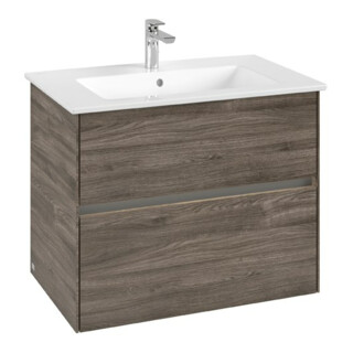 V&B Waschtischunterschrank Collaro 76,1x61x48cm, WT mi, LED 5,5W, st. Oa