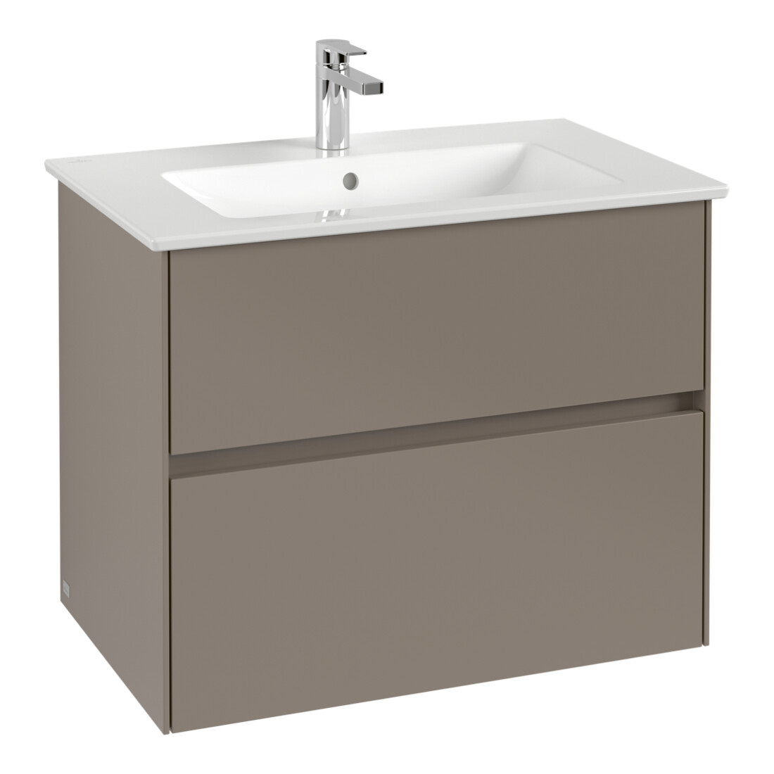 V&B Waschtischunterschrank Collaro 76,1x61x48cm, WT mittig, black oak