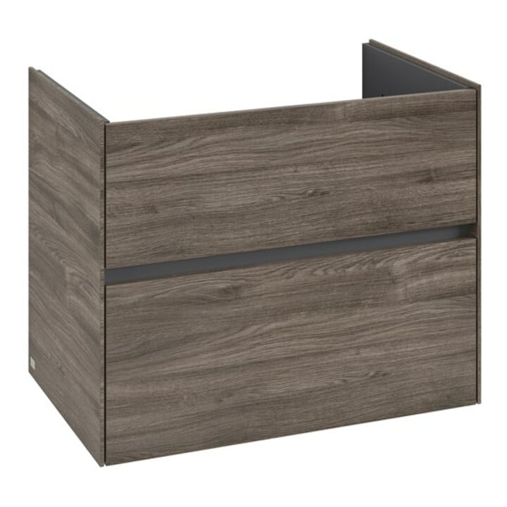 V&B Waschtischunterschrank Collaro 76,1x61x48cm, WT mittig, stone oak