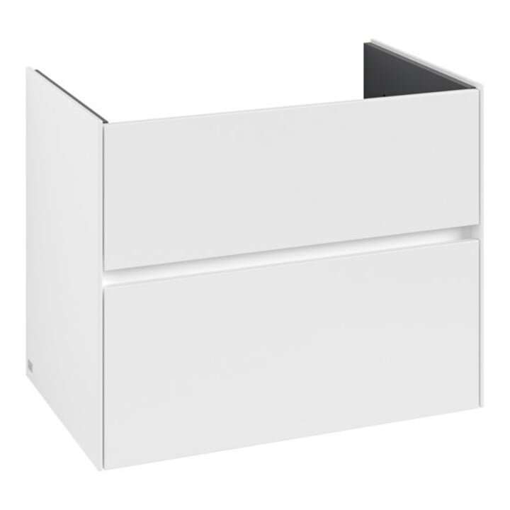V&B Waschtischunterschrank Collaro 76,1x61x48cm, WT mittig, white matt