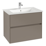 V&B Waschtischunterschrank Collaro 76,1x61x48cm, WT mittig, wine red