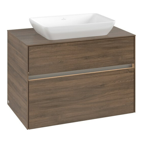 V&B Waschtischunterschrank Collaro 80x54,8x50cm, WT mi, LED 5,7 W, Ariz. Oa