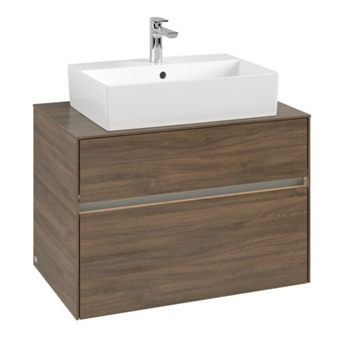 V&B Waschtischunterschrank Collaro 80x54,8x50cm, WT mi, LED 5,7 W, Ariz. Oa