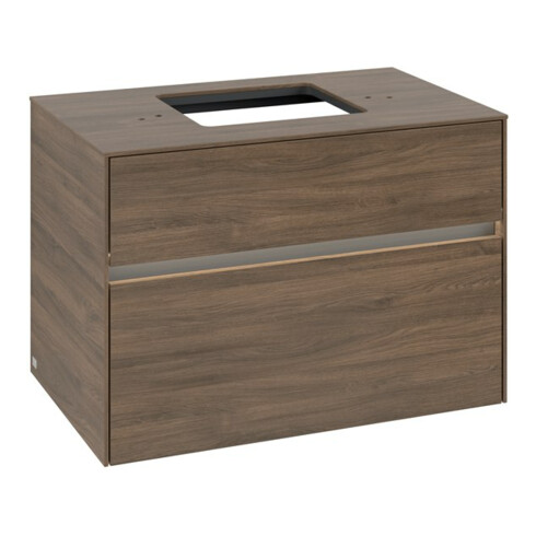 V&B Waschtischunterschrank Collaro 80x54,8x50cm, WT mi, LED 5,7 W, Ariz. Oa