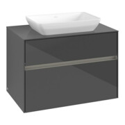 V&B Waschtischunterschrank Collaro 80x54,8x50cm, WT mi, LED 5,7 W, glo Gr