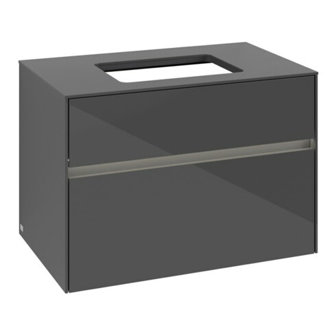 V&B Waschtischunterschrank Collaro 80x54,8x50cm, WT mi, LED 5,7 W, glo Gr