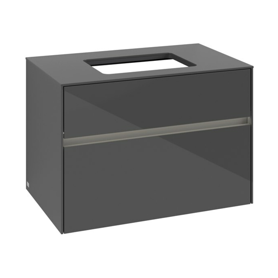 V&B Waschtischunterschrank Collaro 80x54,8x50cm, WT mi, LED 5,7 W, glo Gr