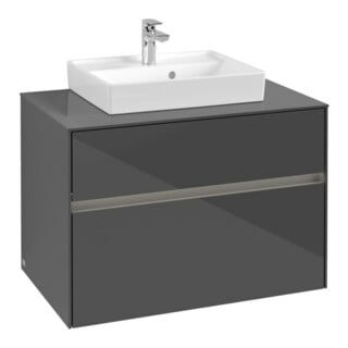 V&B Waschtischunterschrank Collaro 80x54,8x50cm, WT mi, LED 5,7 W, glo Gr