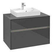 V&B Waschtischunterschrank Collaro 80x54,8x50cm, WT mi, LED 5,7 W, glo Gr