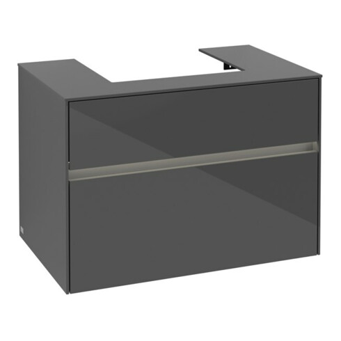 V&B Waschtischunterschrank Collaro 80x54,8x50cm, WT mi, LED 5,7 W, glo Gr