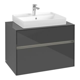 V&B Waschtischunterschrank Collaro 80x54,8x50cm, WT mi, LED 5,7 W, glo Gr
