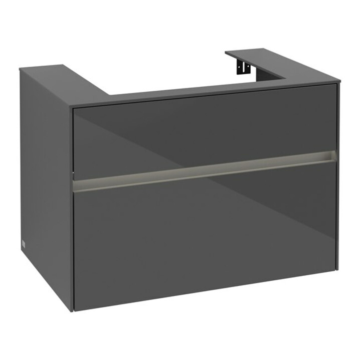 V&B Waschtischunterschrank Collaro 80x54,8x50cm, WT mi, LED 5,7 W, glo Gr