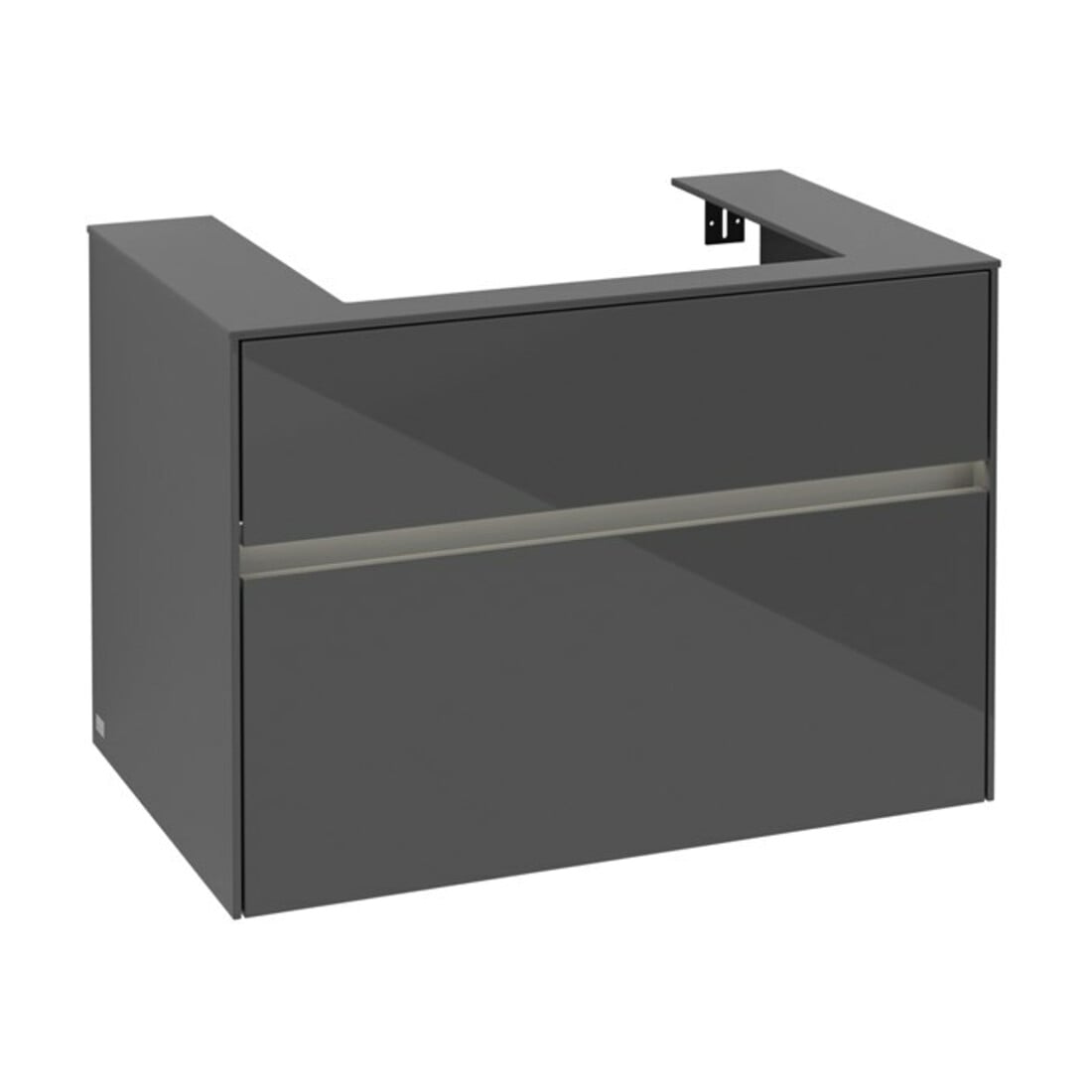 V&B Waschtischunterschrank Collaro 80x54,8x50cm, WT mi, LED 5,7 W, glo Gr