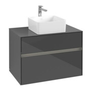 V&B Waschtischunterschrank Collaro 80x54,8x50cm, WT mi, LED 5,7 W, glo Gr
