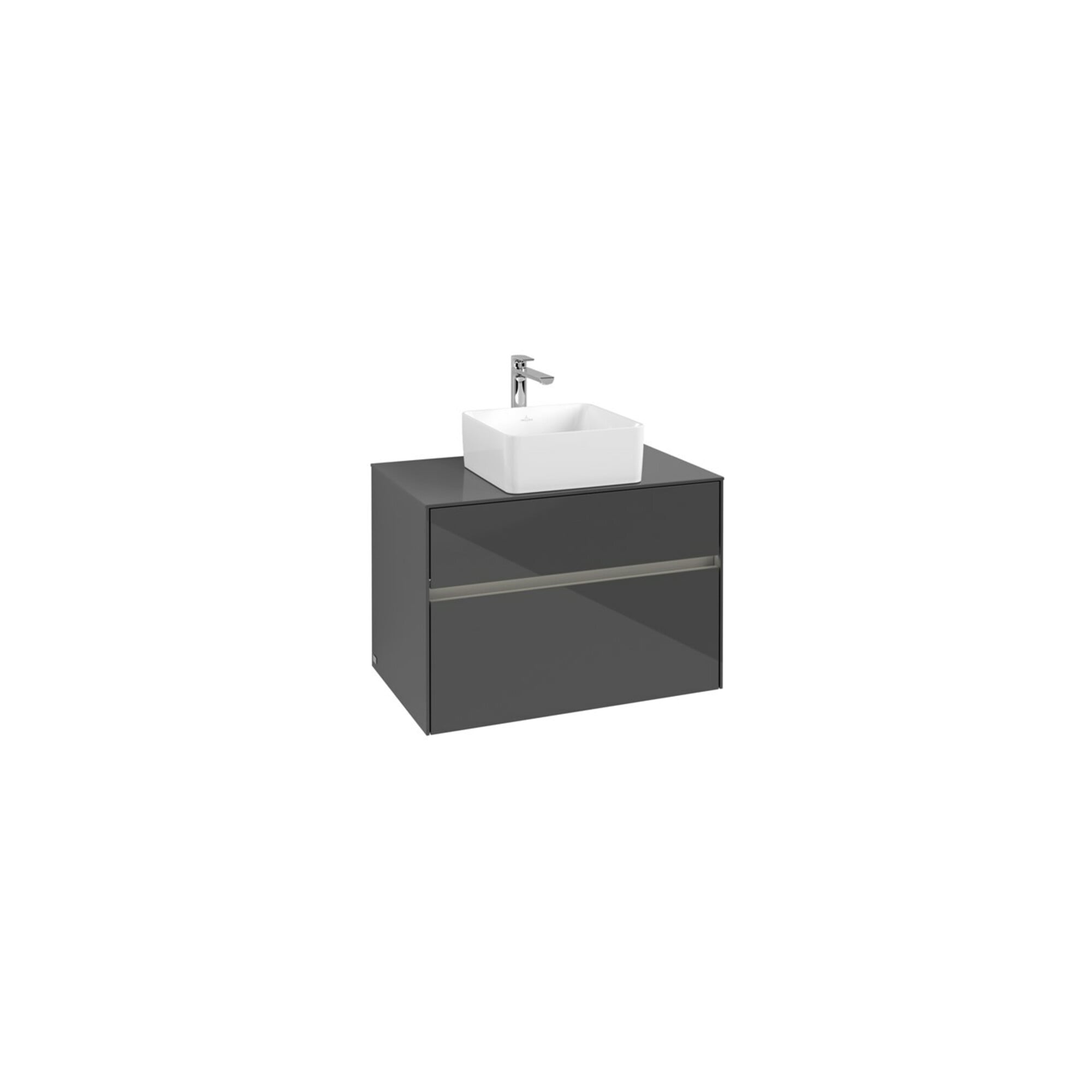 V&B Waschtischunterschrank Collaro 80x54,8x50cm, WT mi, LED 5,7 W, glo Gr ; Villeroy & Boch