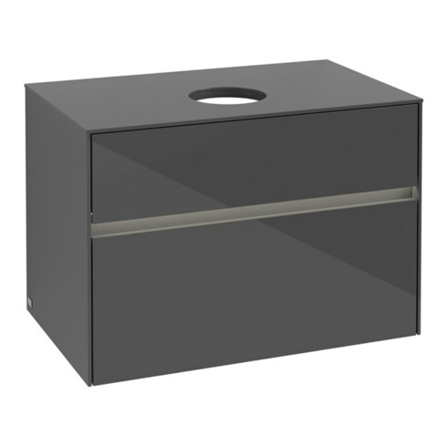 V&B Waschtischunterschrank Collaro 80x54,8x50cm, WT mi, LED 5,7 W, glo Gr