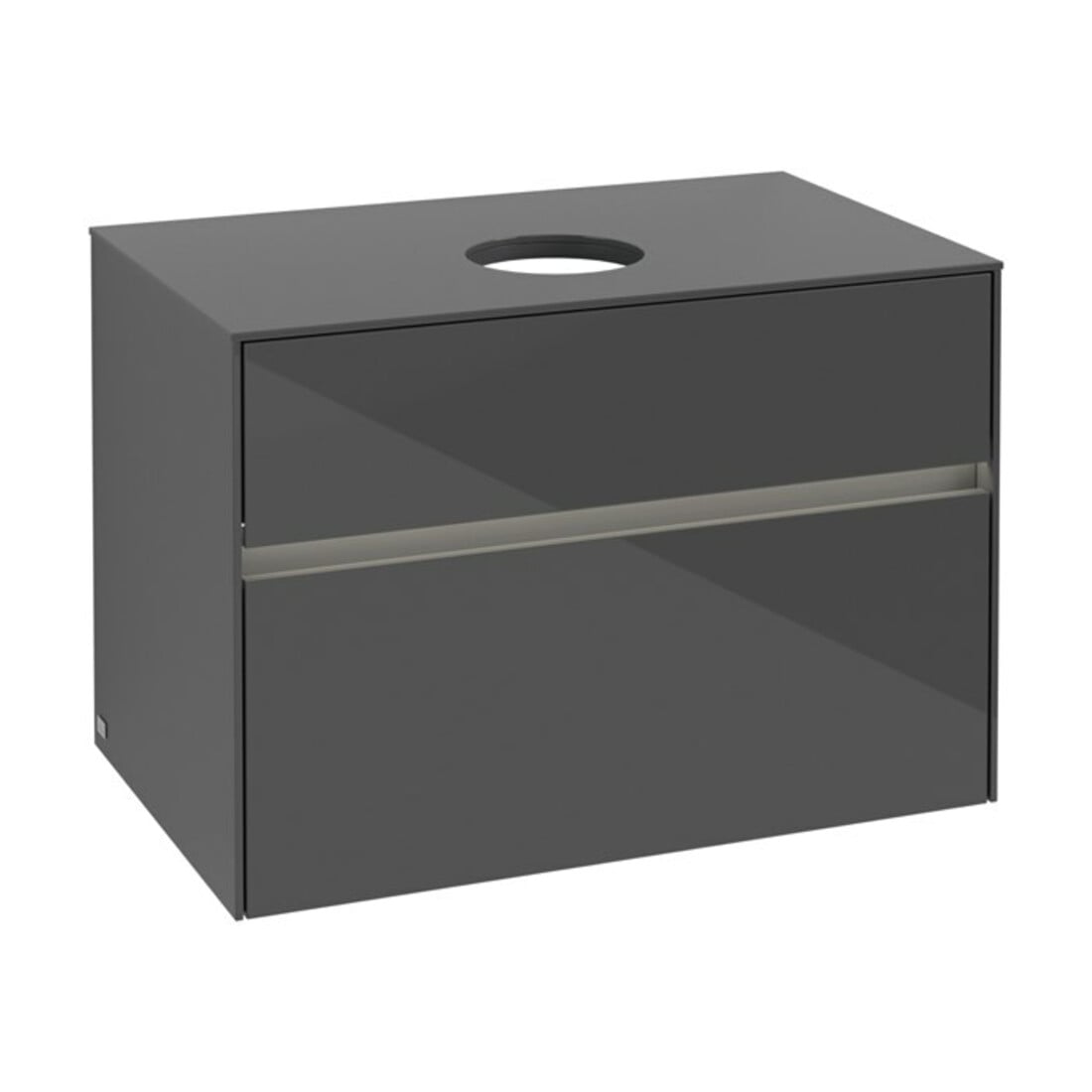 V&B Waschtischunterschrank Collaro 80x54,8x50cm, WT mi, LED 5,7 W, glo Gr