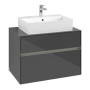 V&B Waschtischunterschrank Collaro 80x54,8x50cm, WT mi, LED 5,7 W, glo Gr