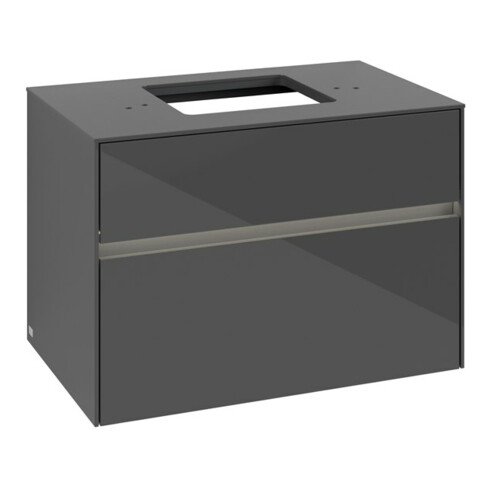 V&B Waschtischunterschrank Collaro 80x54,8x50cm, WT mi, LED 5,7 W, glo Gr