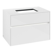 V&B Waschtischunterschrank Collaro 80x54,8x50cm, WT mi, LED 5,7 W, glo wh.