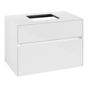 V&B Waschtischunterschrank Collaro 80x54,8x50cm, WT mi, LED 5,7 W, glo wh.