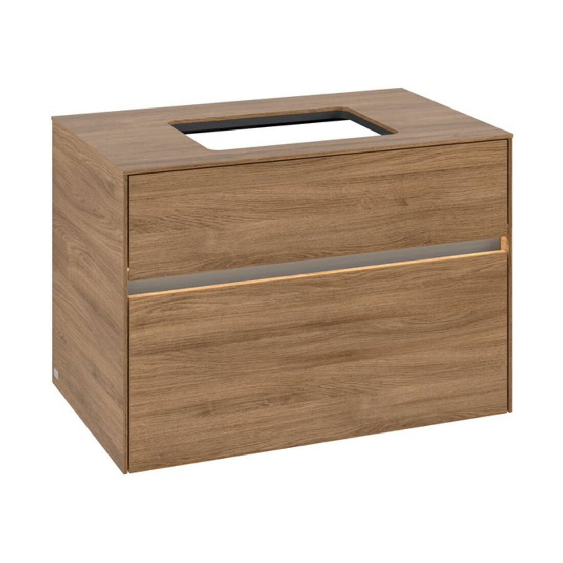 V&B Waschtischunterschrank Collaro 80x54,8x50cm, WT mi, LED 5,7 W, Kan Oa
