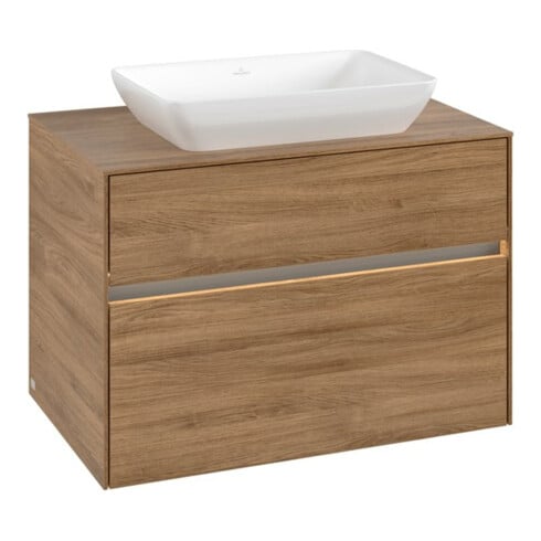 V&B Waschtischunterschrank Collaro 80x54,8x50cm, WT mi, LED 5,7 W, Kan Oa