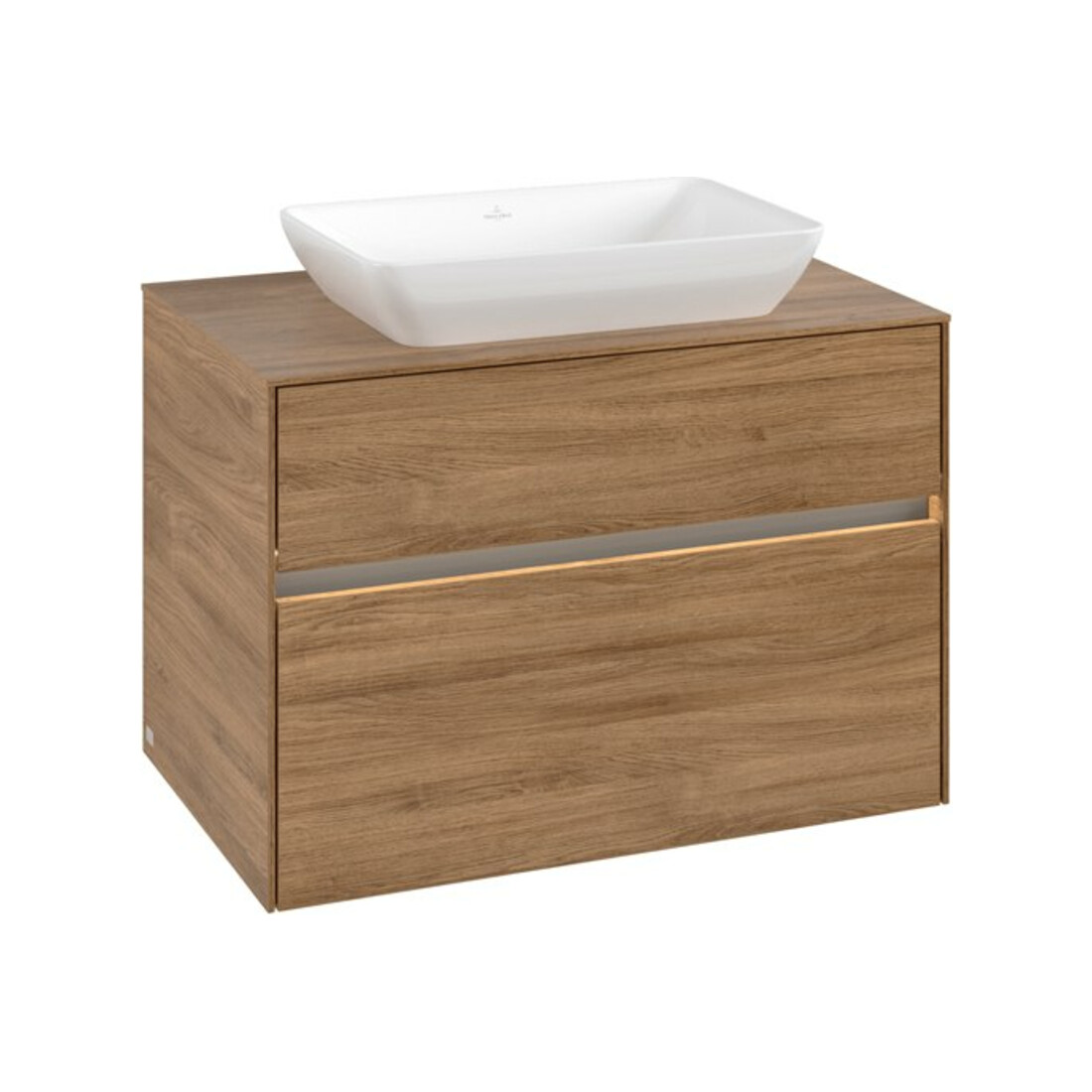 V&B Waschtischunterschrank Collaro 80x54,8x50cm, WT mi, LED 5,7 W, Kan Oa