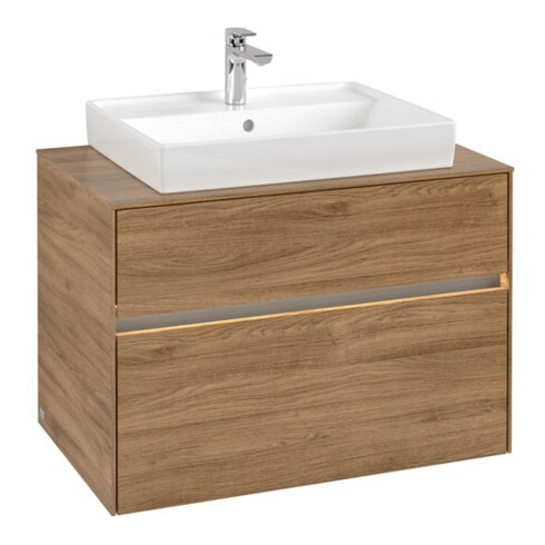 V&B Waschtischunterschrank Collaro 80x54,8x50cm, WT mi, LED 5,7 W, Kan Oa