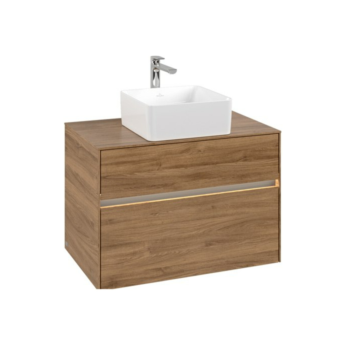 V&B Waschtischunterschrank Collaro 80x54,8x50cm, WT mi, LED 5,7 W, Kan Oa