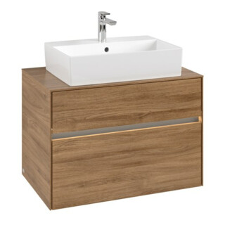 V&B Waschtischunterschrank Collaro 80x54,8x50cm, WT mi, LED 5,7 W, Kan Oa
