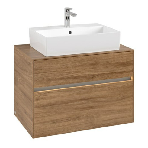 V&B Waschtischunterschrank Collaro 80x54,8x50cm, WT mi, LED 5,7 W, Kan Oa