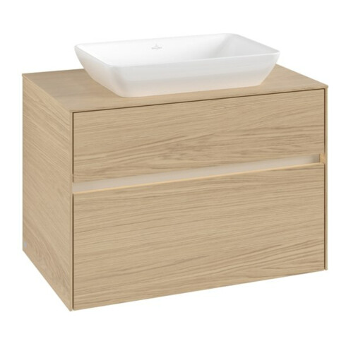 V&B Waschtischunterschrank Collaro 80x54,8x50cm, WT mi, LED 5,7 W, Nord Oa