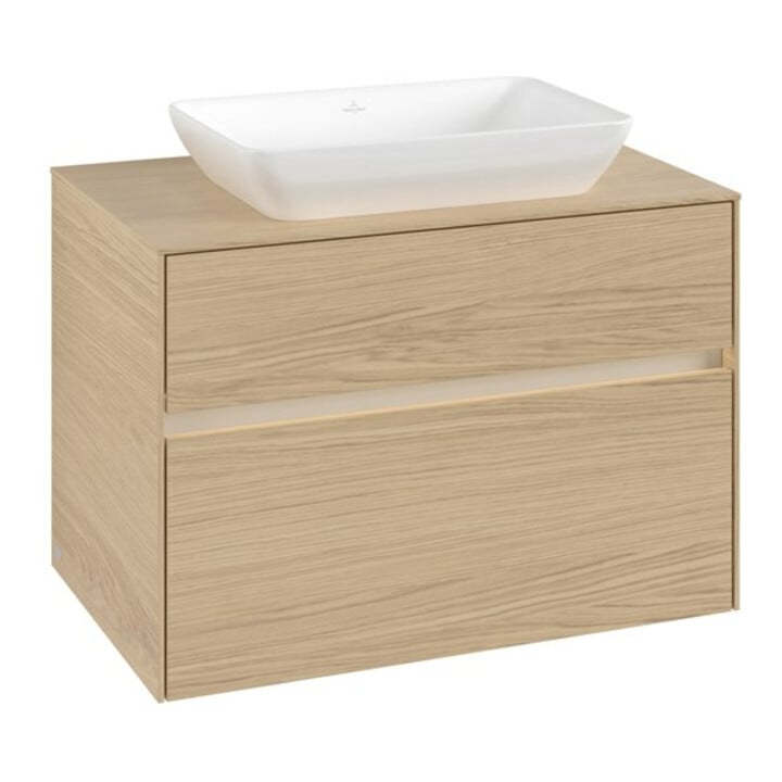 V&B Waschtischunterschrank Collaro 80x54,8x50cm, WT mi, LED 5,7 W, Nord Oa