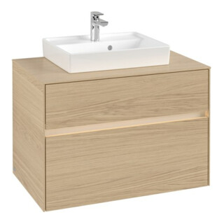 V&B Waschtischunterschrank Collaro 80x54,8x50cm, WT mi, LED 5,7 W, Nord Oa