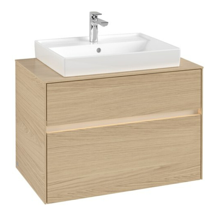 V&B Waschtischunterschrank Collaro 80x54,8x50cm, WT mi, LED 5,7 W, Nord Oa