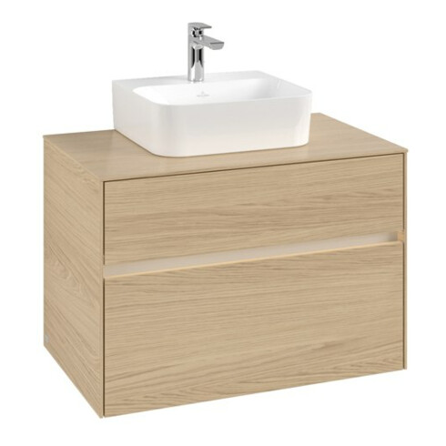 V&B Waschtischunterschrank Collaro 80x54,8x50cm, WT mi, LED 5,7 W, Nord Oa