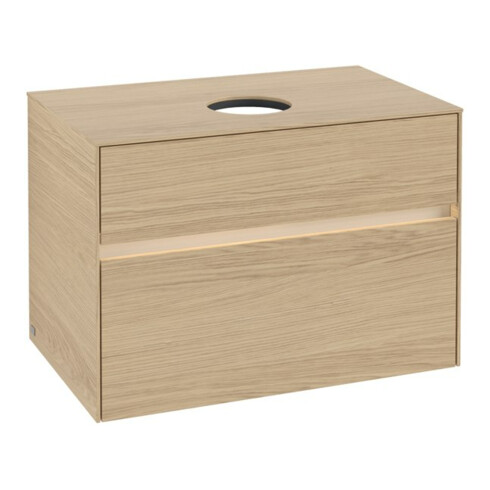 V&B Waschtischunterschrank Collaro 80x54,8x50cm, WT mi, LED 5,7 W, Nord Oa