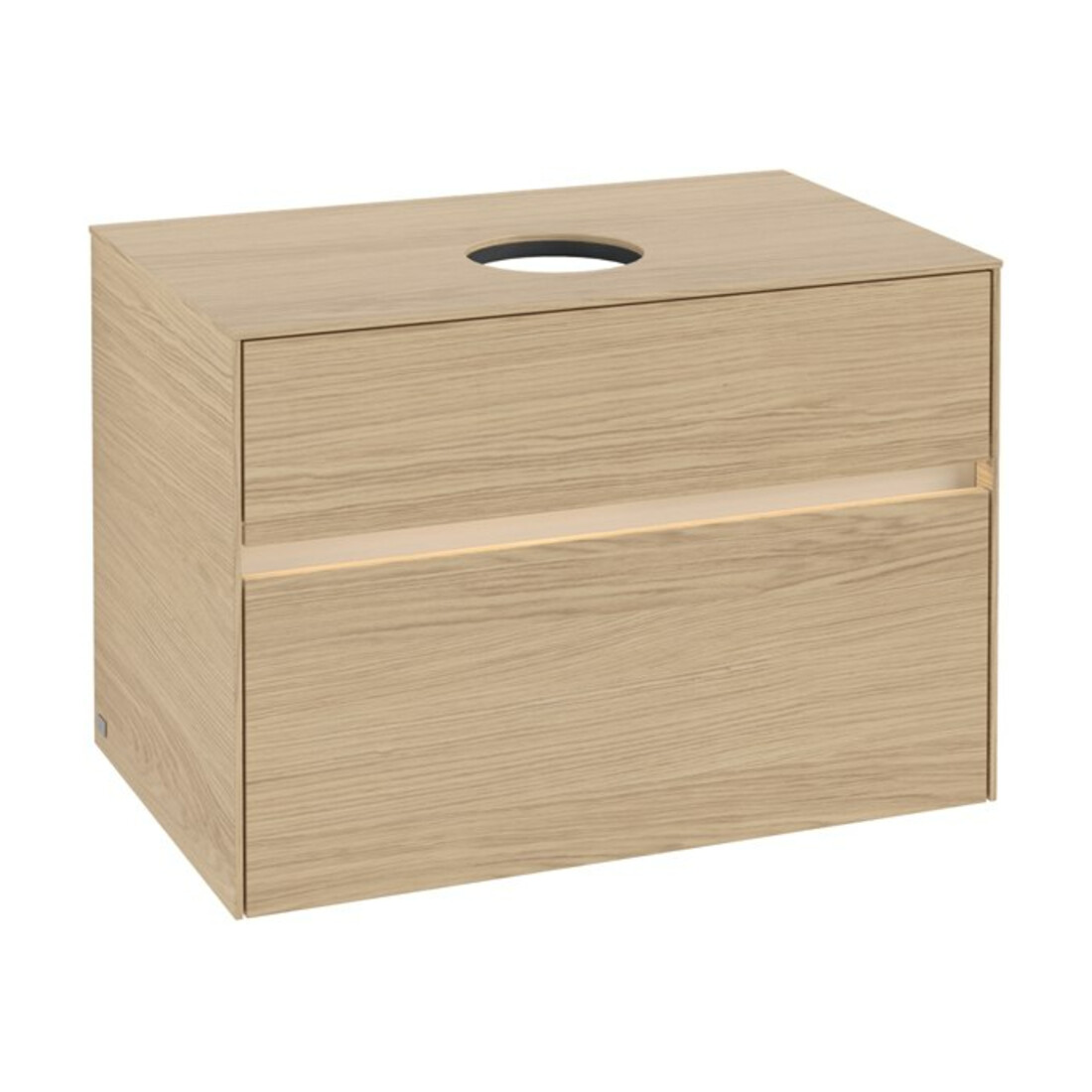 V&B Waschtischunterschrank Collaro 80x54,8x50cm, WT mi, LED 5,7 W, Nord Oa