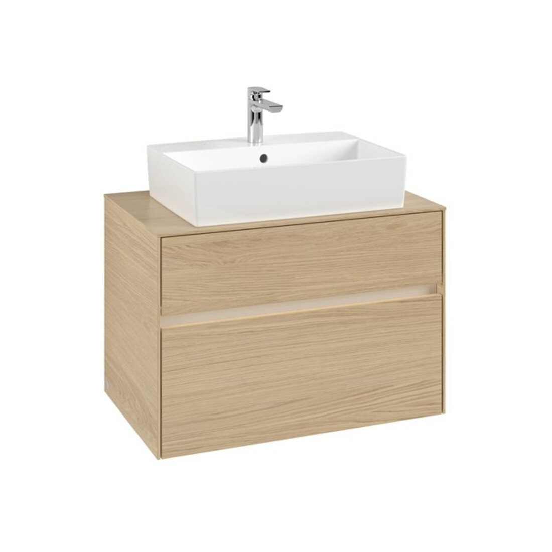 V&B Waschtischunterschrank Collaro 80x54,8x50cm, WT mi, LED 5,7 W, Nord Oa