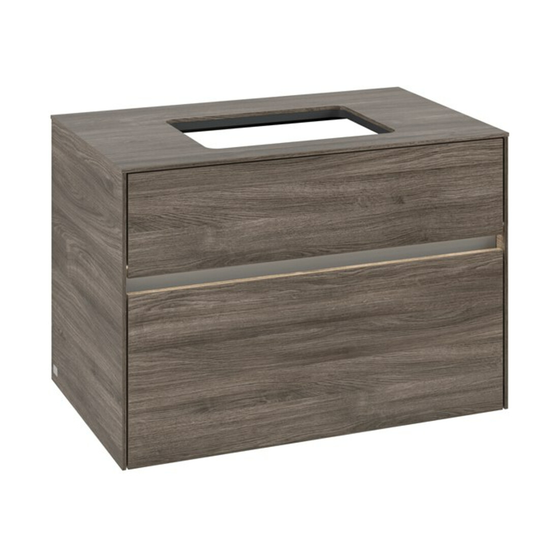 V&B Waschtischunterschrank Collaro 80x54,8x50cm, WT mi, LED 5,7 W, st. Oa
