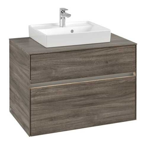 V&B Waschtischunterschrank Collaro 80x54,8x50cm, WT mi, LED 5,7 W, st. Oa
