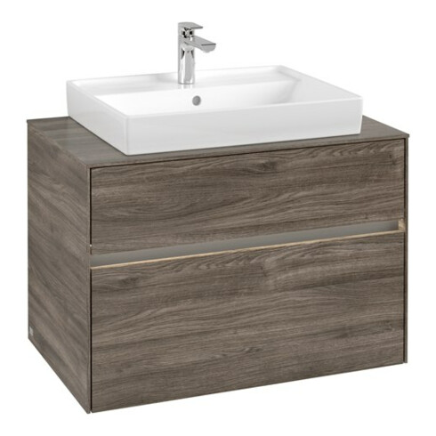 V&B Waschtischunterschrank Collaro 80x54,8x50cm, WT mi, LED 5,7 W, st. Oa