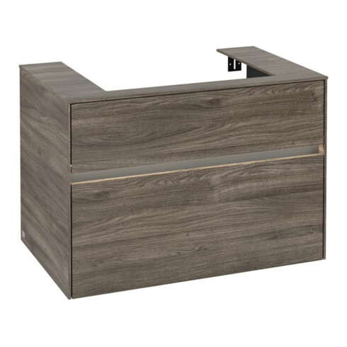 V&B Waschtischunterschrank Collaro 80x54,8x50cm, WT mi, LED 5,7 W, st. Oa