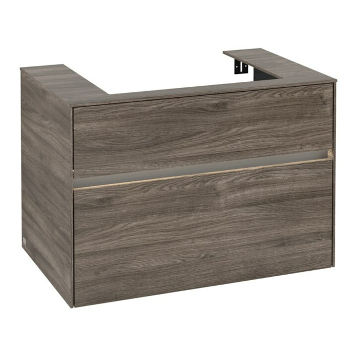 V&B Waschtischunterschrank Collaro 80x54,8x50cm, WT mi, LED 5,7 W, st. Oa