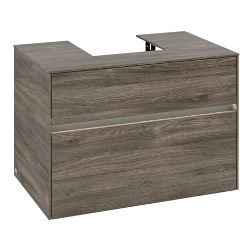 V&B Waschtischunterschrank Collaro 80x54,8x50cm, WT mi, LED 5,7 W, st. Oa