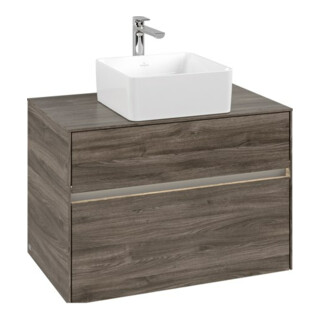 V&B Waschtischunterschrank Collaro 80x54,8x50cm, WT mi, LED 5,7 W, st. Oa