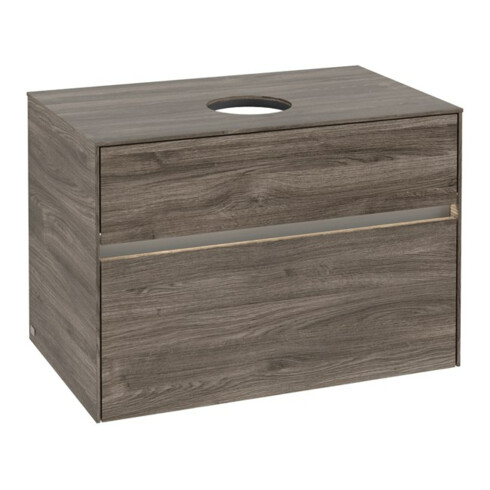 V&B Waschtischunterschrank Collaro 80x54,8x50cm, WT mi, LED 5,7 W, st. Oa