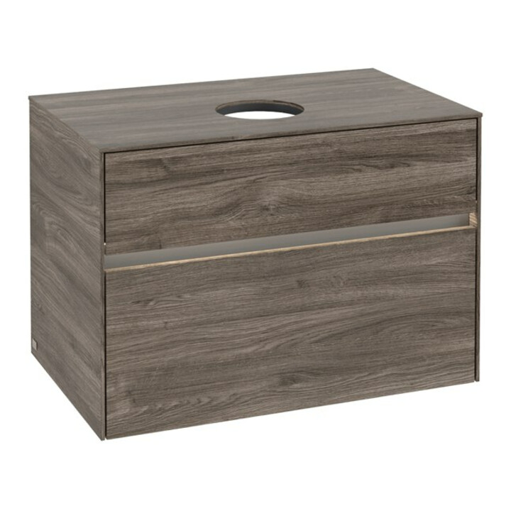 V&B Waschtischunterschrank Collaro 80x54,8x50cm, WT mi, LED 5,7 W, st. Oa